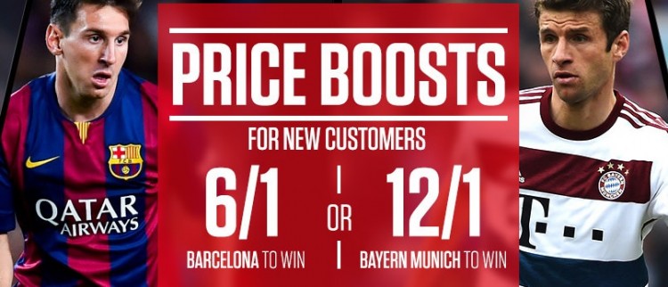 Barcelona v Bayern Munich betting odds