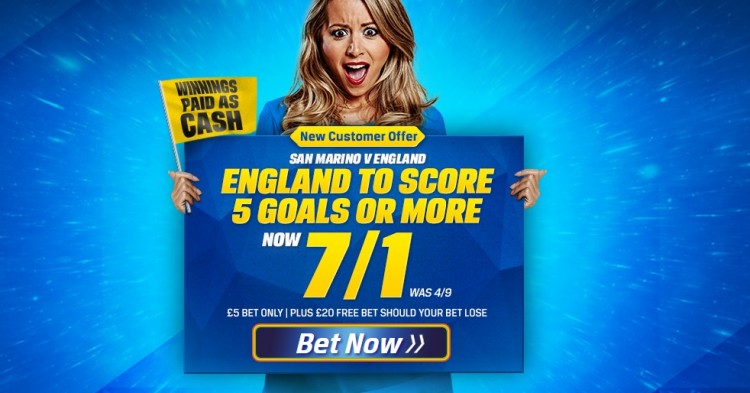 San marino v England offers