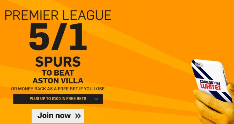 Tottenham v Aston Villa betting offer