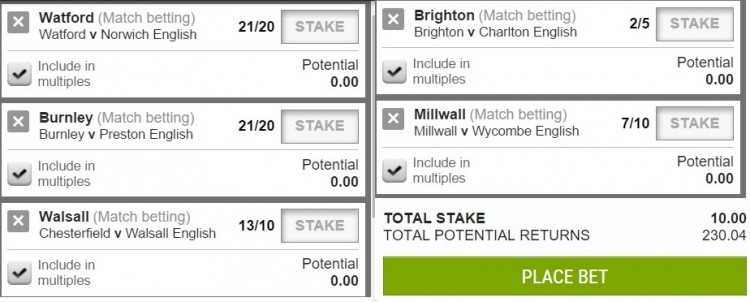 football accumulator tips this weekend