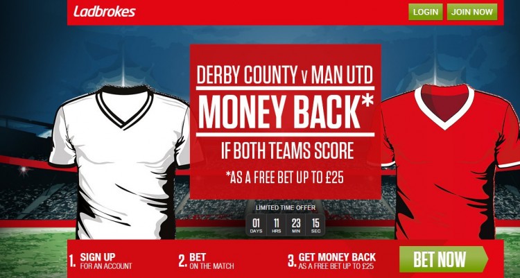 Derby v Man Utd betting offer
