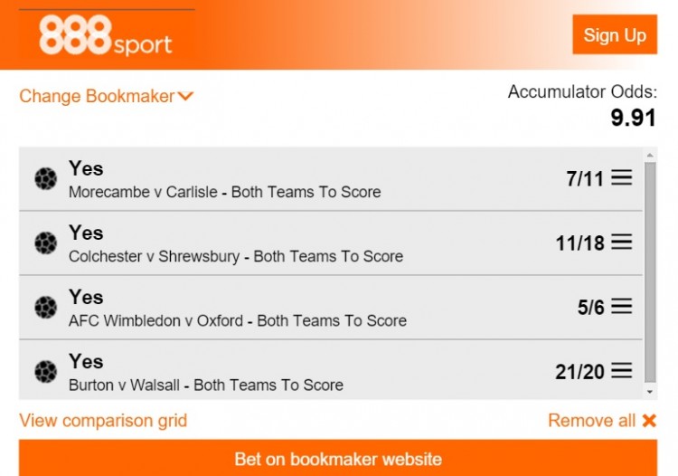 both teams to score tips 27th Feb