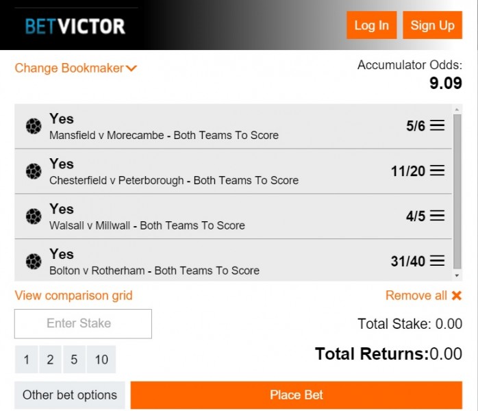 BTTS tips this weekend