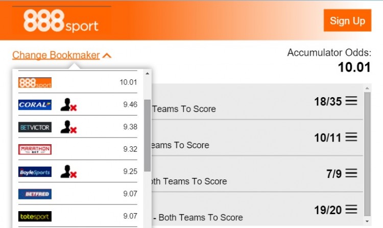 Both teams to score tips