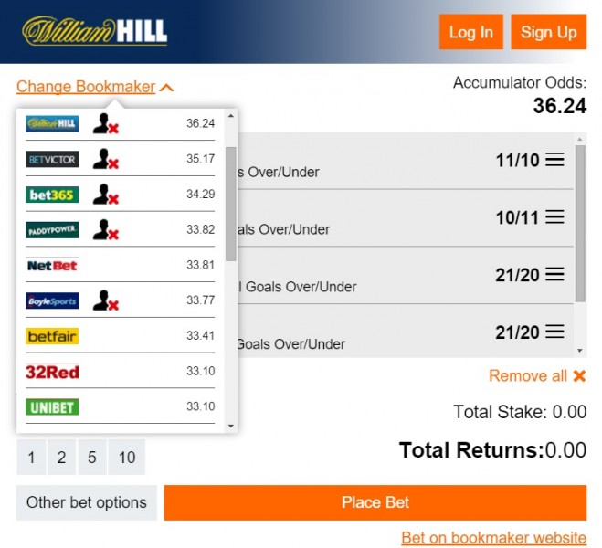over 2.5 goals accumulator