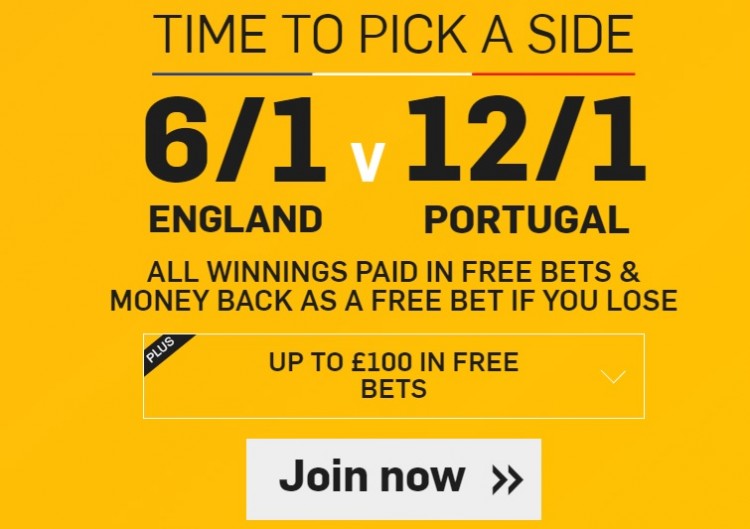 England Portugal enhanced odds